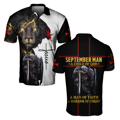 September Guy A Child Of God A Man Of Faith A Warrior Of Christ 3D All Over Printed Shirts TA09202001S9