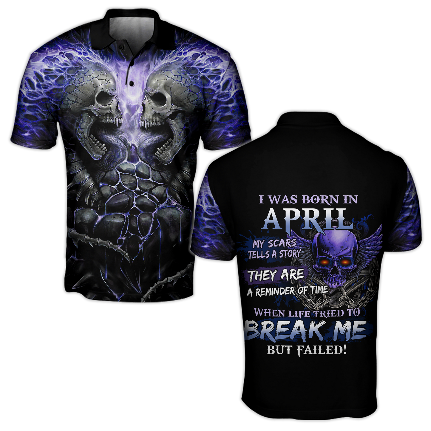 April Guy Skull 3D All Over Printed Unisex Hoodie