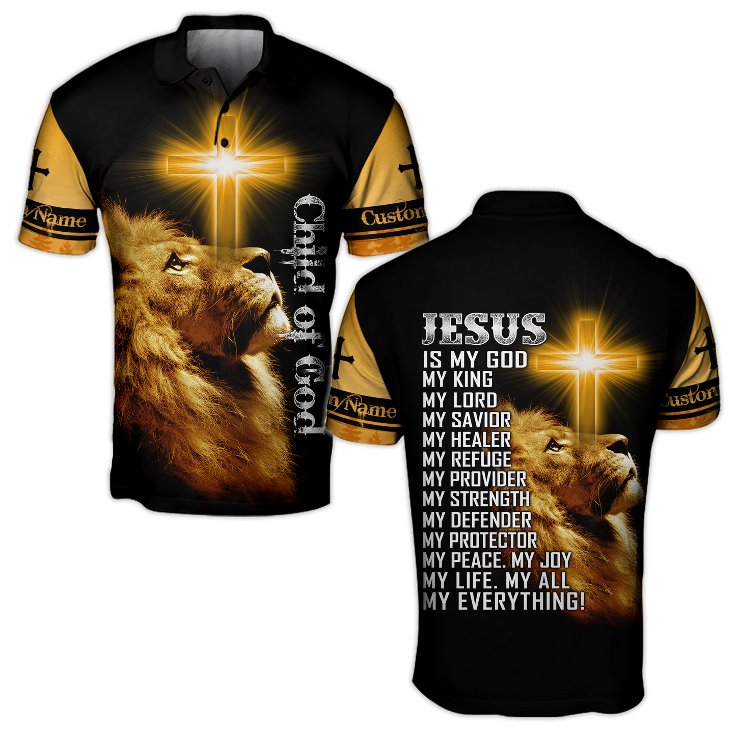 Child Of God Custom Name 3D All Over Printed Shirts For Men and Women Pi15102004