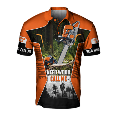 3D Chainsaw Logger Custom Name Unisex Shirts