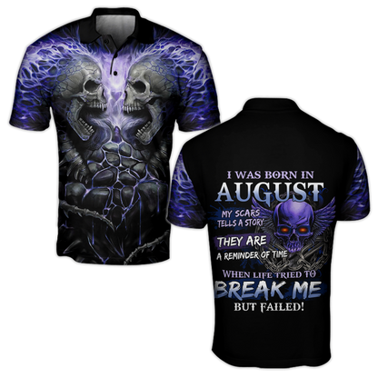 August Guy Skull 3D All Over Printed Shirts Pi24102008ST