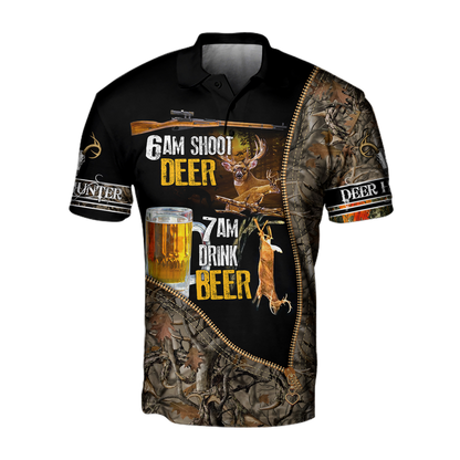 Premium Hunt Deer and Drink Beer Unisex Shirt