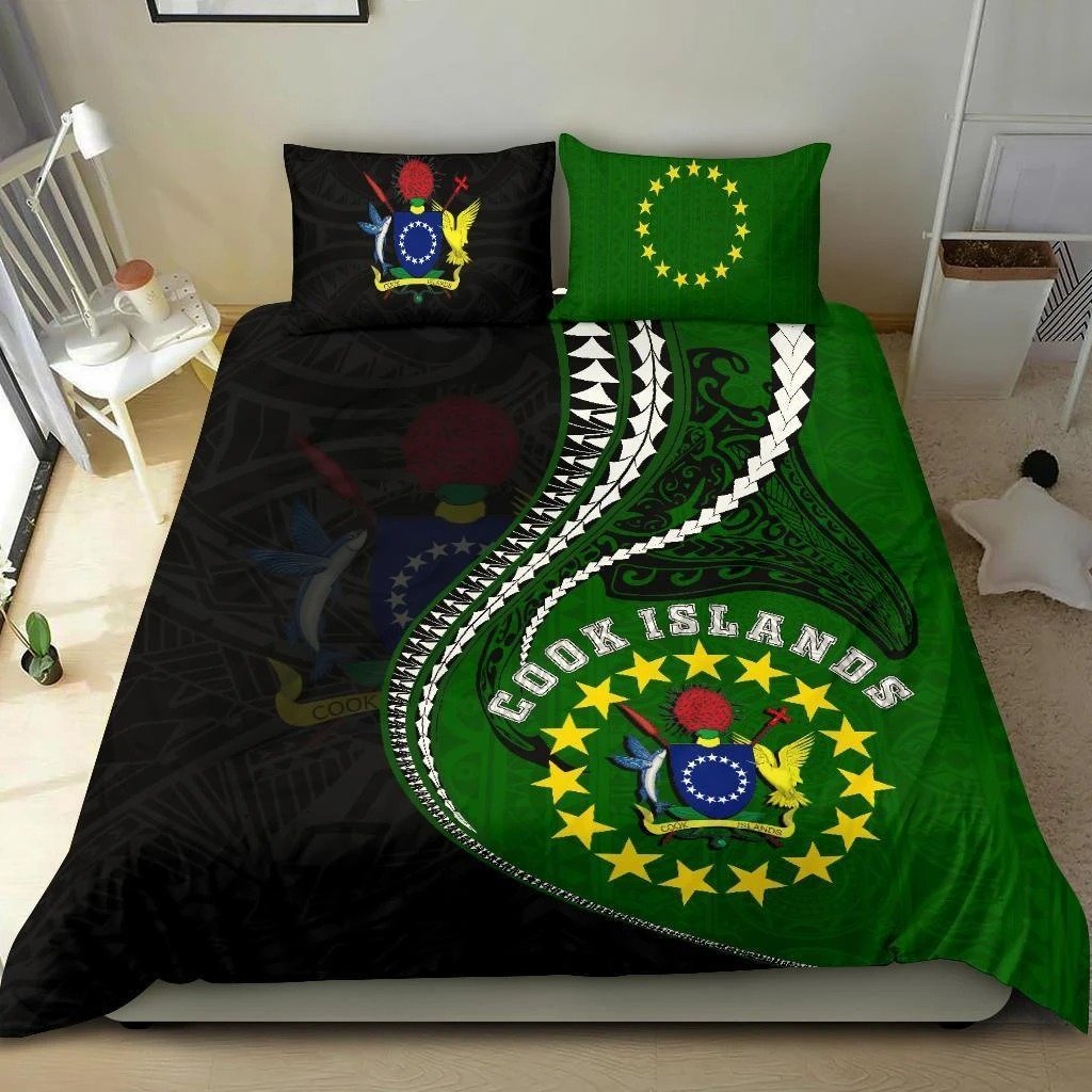 Cook Islands Bedding Set Polynesian Duvet Cover Set Kanaloa Tatau Bedding Set
