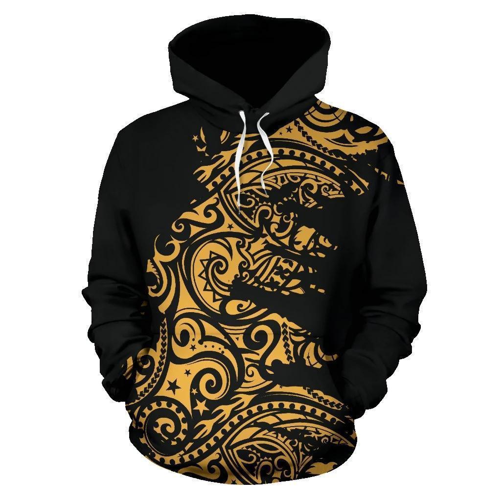Polynesian Hoodie Painting Gold HC2901 - Amaze Style™-Apparel