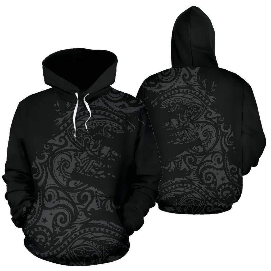 Polynesian Hoodie Painting Grey HC2903 - Amaze Style™-Apparel