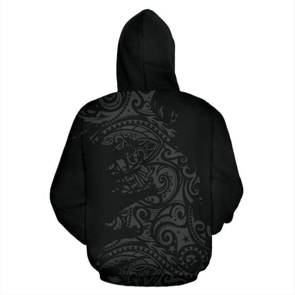 Polynesian Hoodie Painting Grey HC2903 - Amaze Style™-Apparel