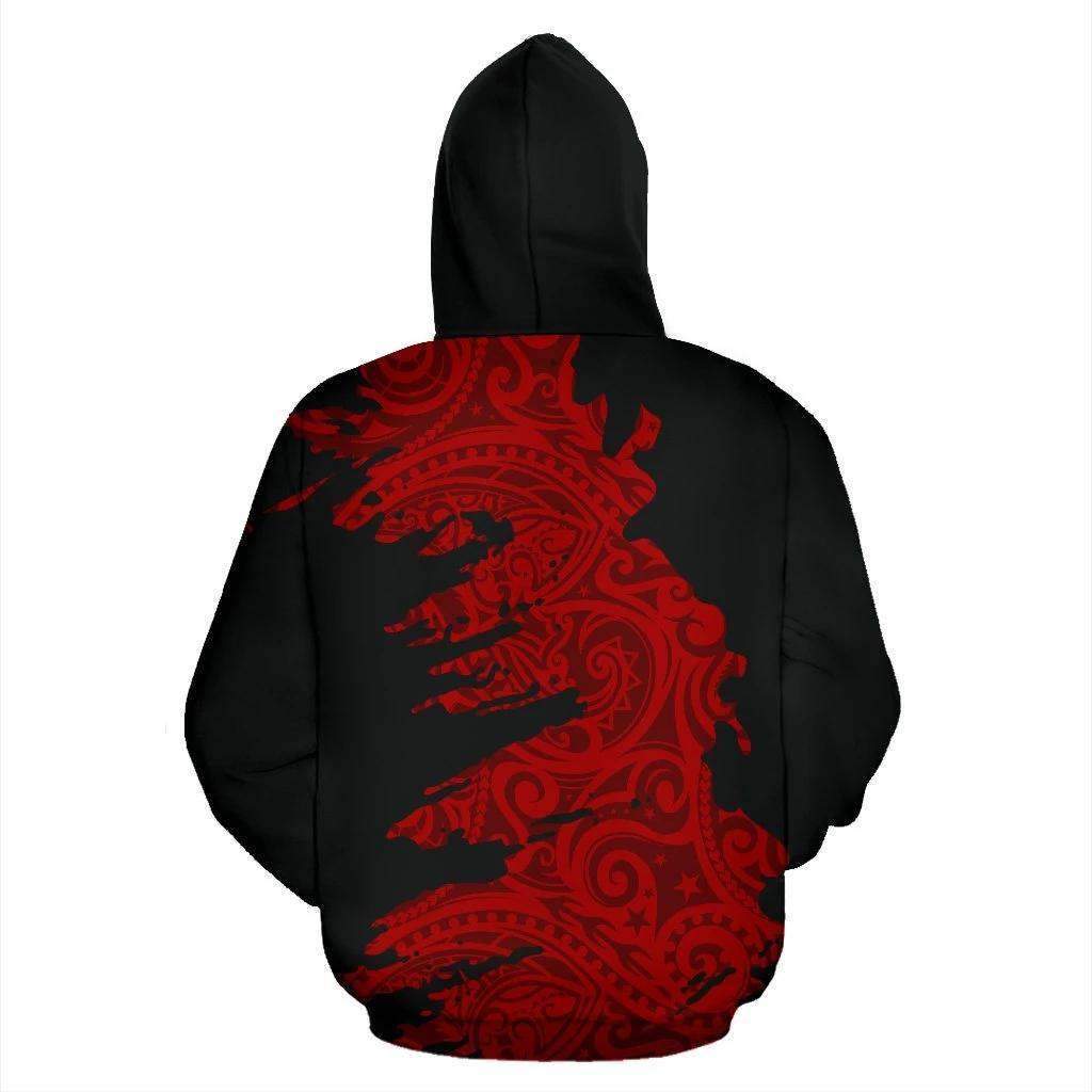 Polynesian Hoodie Painting Red HC2904 - Amaze Style™-Apparel