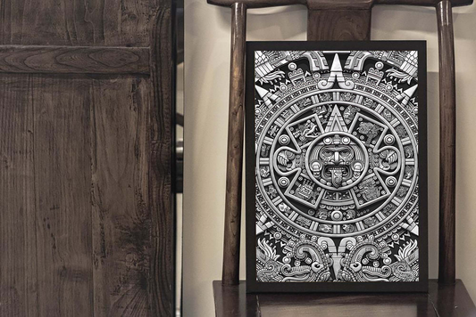 Mexico Aztec Poster Vertical 3D Printed