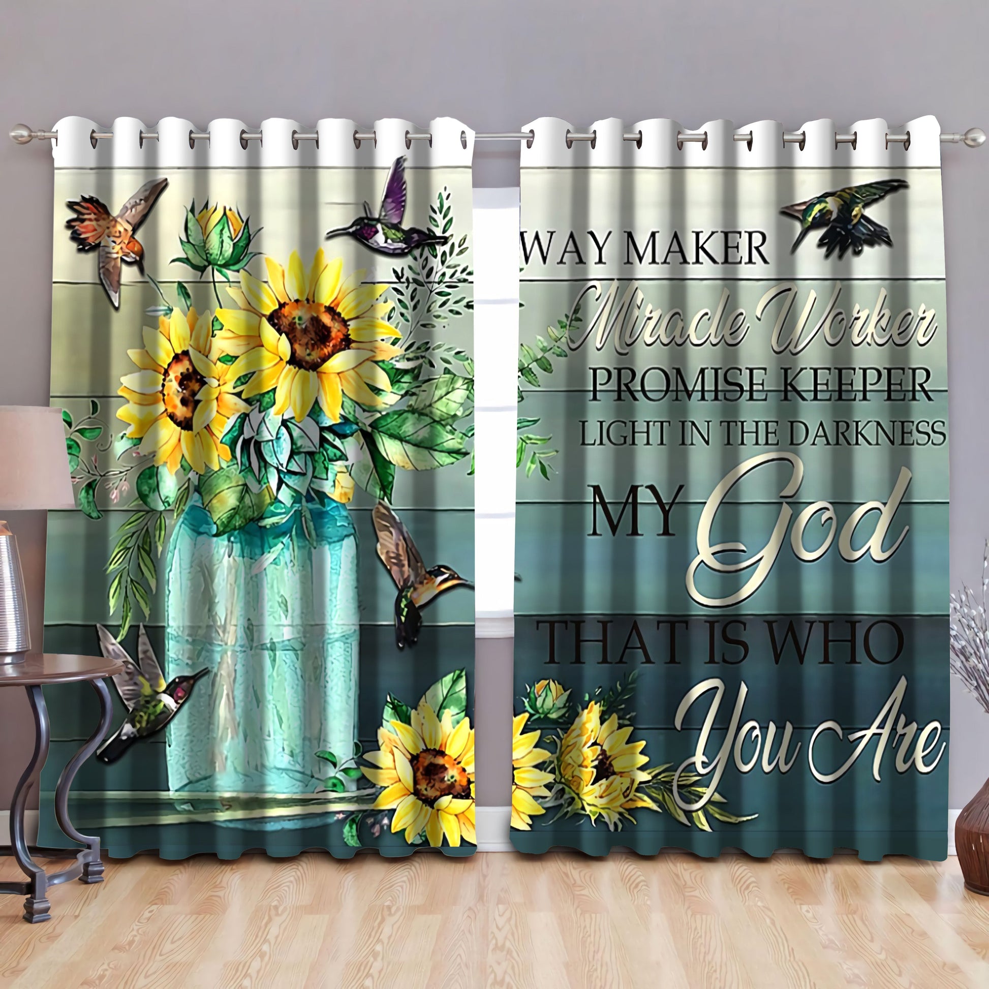 My God-Jesus Blackout Thermal Grommet Window Curtains - Amaze Style™-Curtains