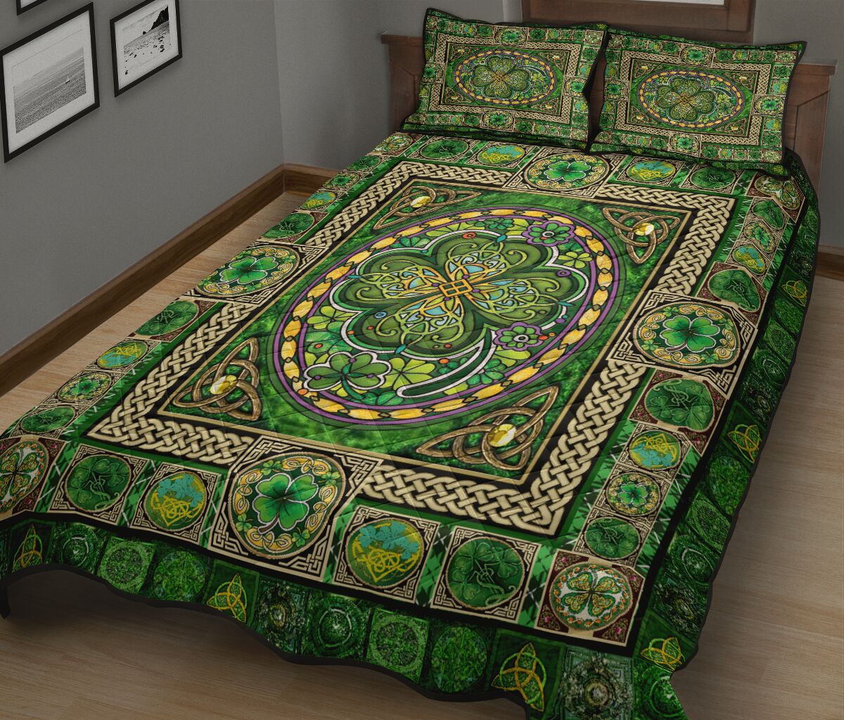 Irish Saint Patrick's Day Quilt Bedding Set TN