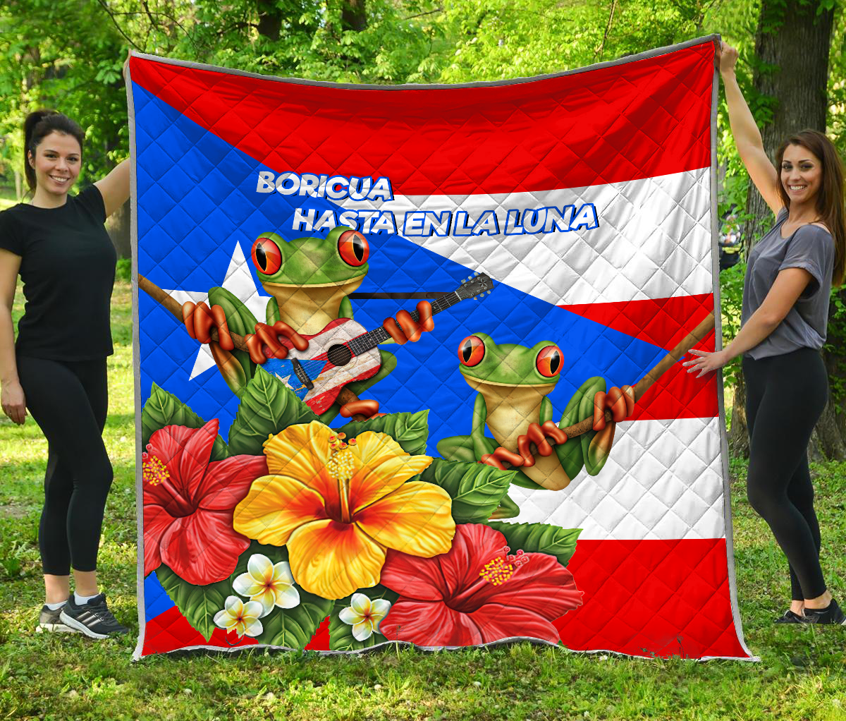 Coqui Puerto Rico Quilt Blanket MH24032101