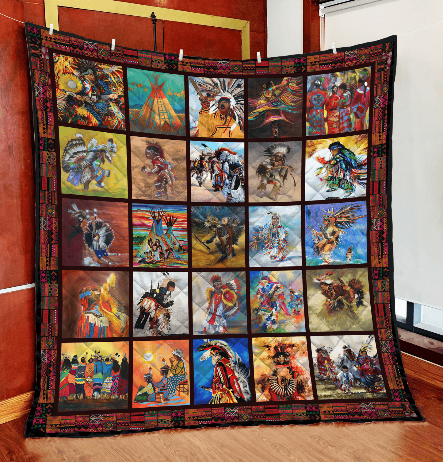 Native American 3D All Over Printed Quilt