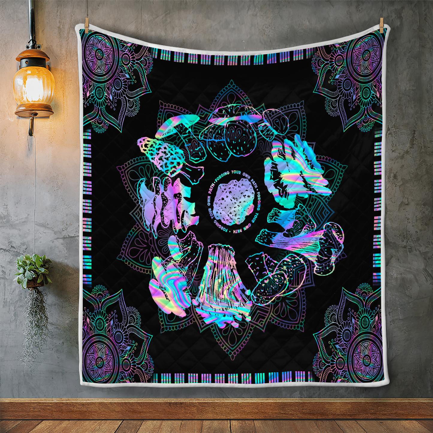 Mushroom 3D All Over Printed Quilt