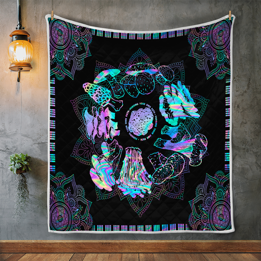 Mushroom 3D All Over Printed Quilt