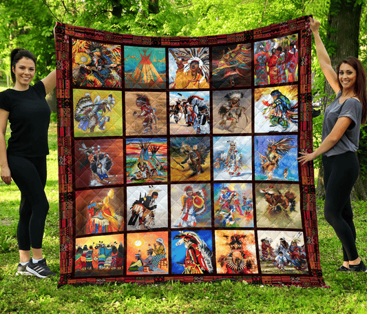 Native American 3D All Over Printed Quilt