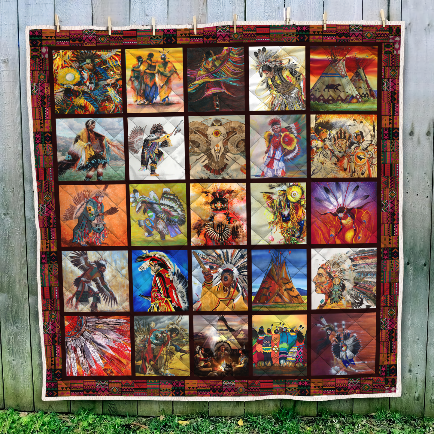 Native American Pow Wow 3D All Over Printed Quilt