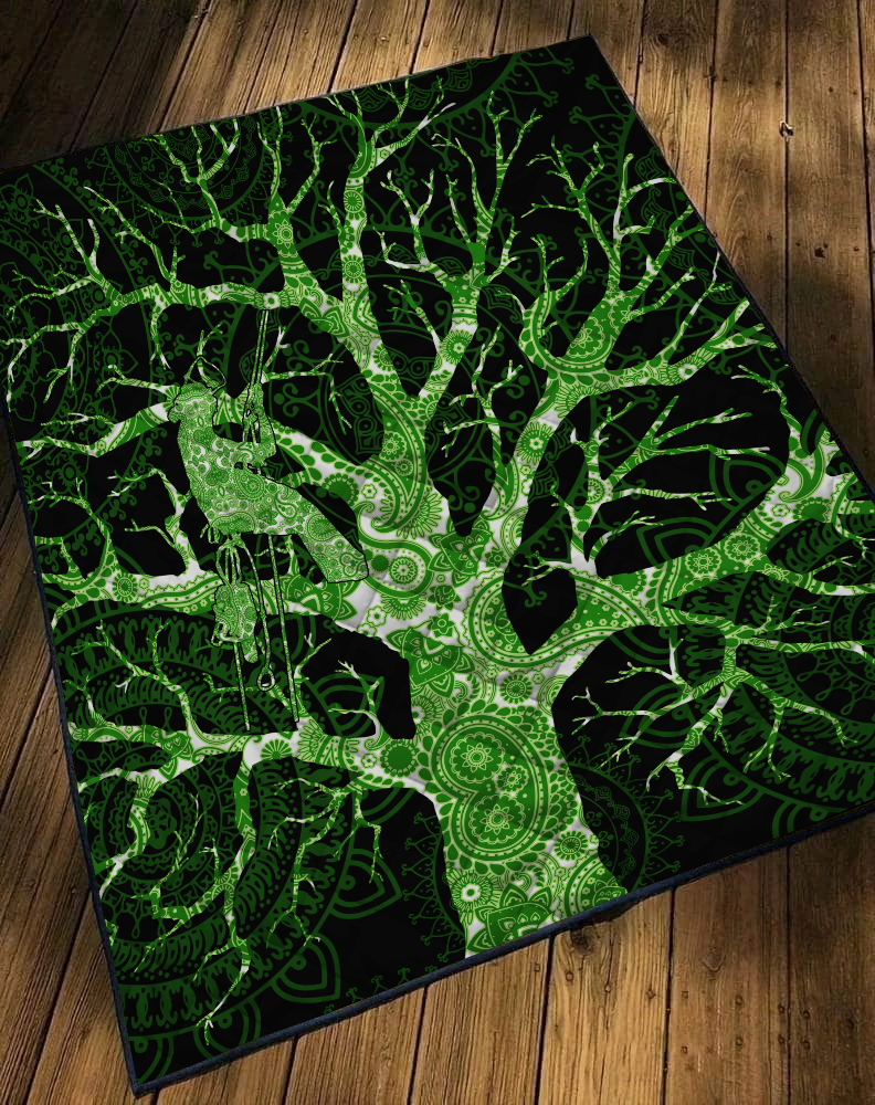 Premium All Over  Printed Arborist Logger Lumberjack Quilt MEI