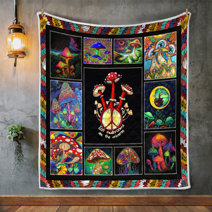 Mushroom 3D All Over Printed Quilt