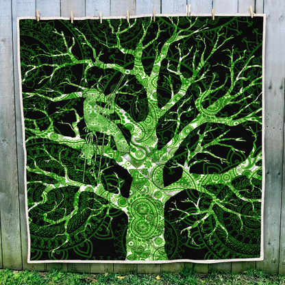 Premium All Over  Printed Arborist Logger Lumberjack Quilt MEI