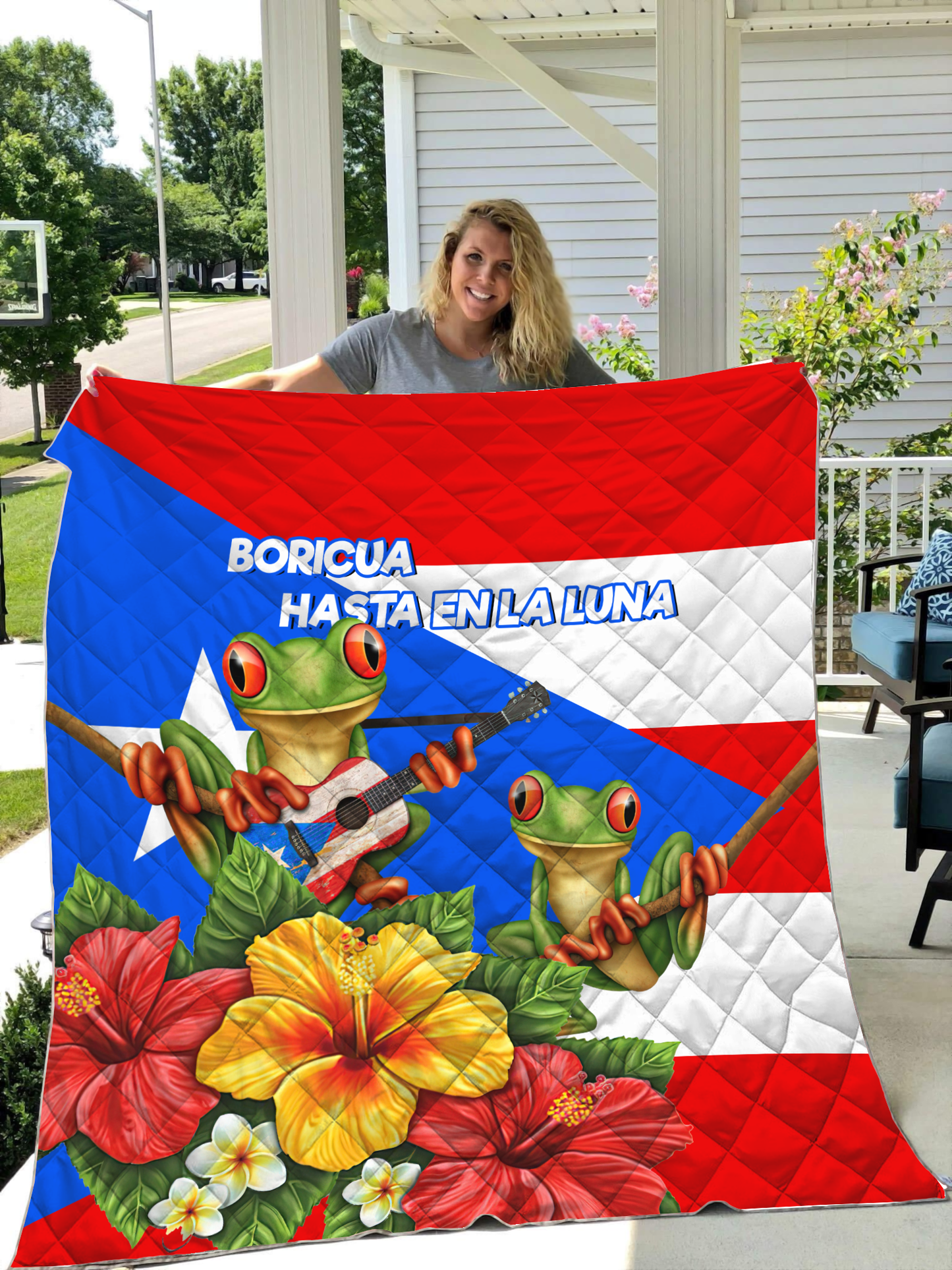 Coqui Puerto Rico Quilt Blanket MH24032101