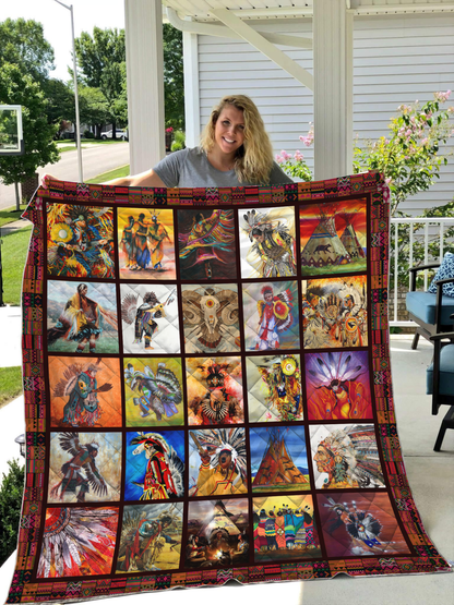 Native American Pow Wow 3D All Over Printed Quilt