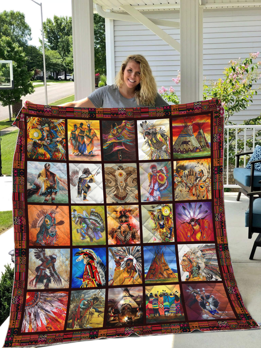 Native American Pow Wow 3D All Over Printed Quilt