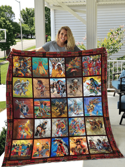 Native American 3D All Over Printed Quilt