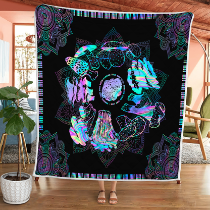 Mushroom 3D All Over Printed Quilt