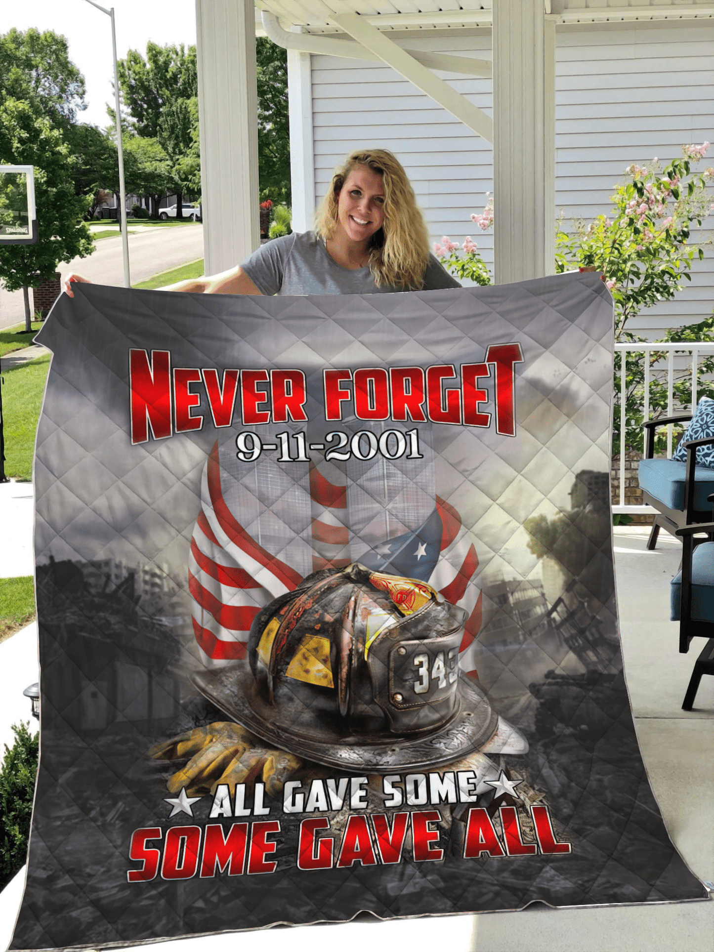 Firefighter Quilt Blanket