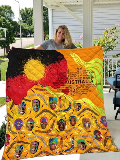 Tmarc Tee Aboriginal Decors Australian Gifts Indigenous Boomerang Quilt SN28062108