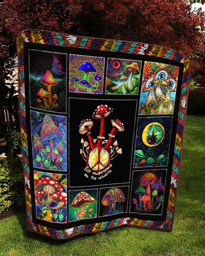 Mushroom 3D All Over Printed Quilt