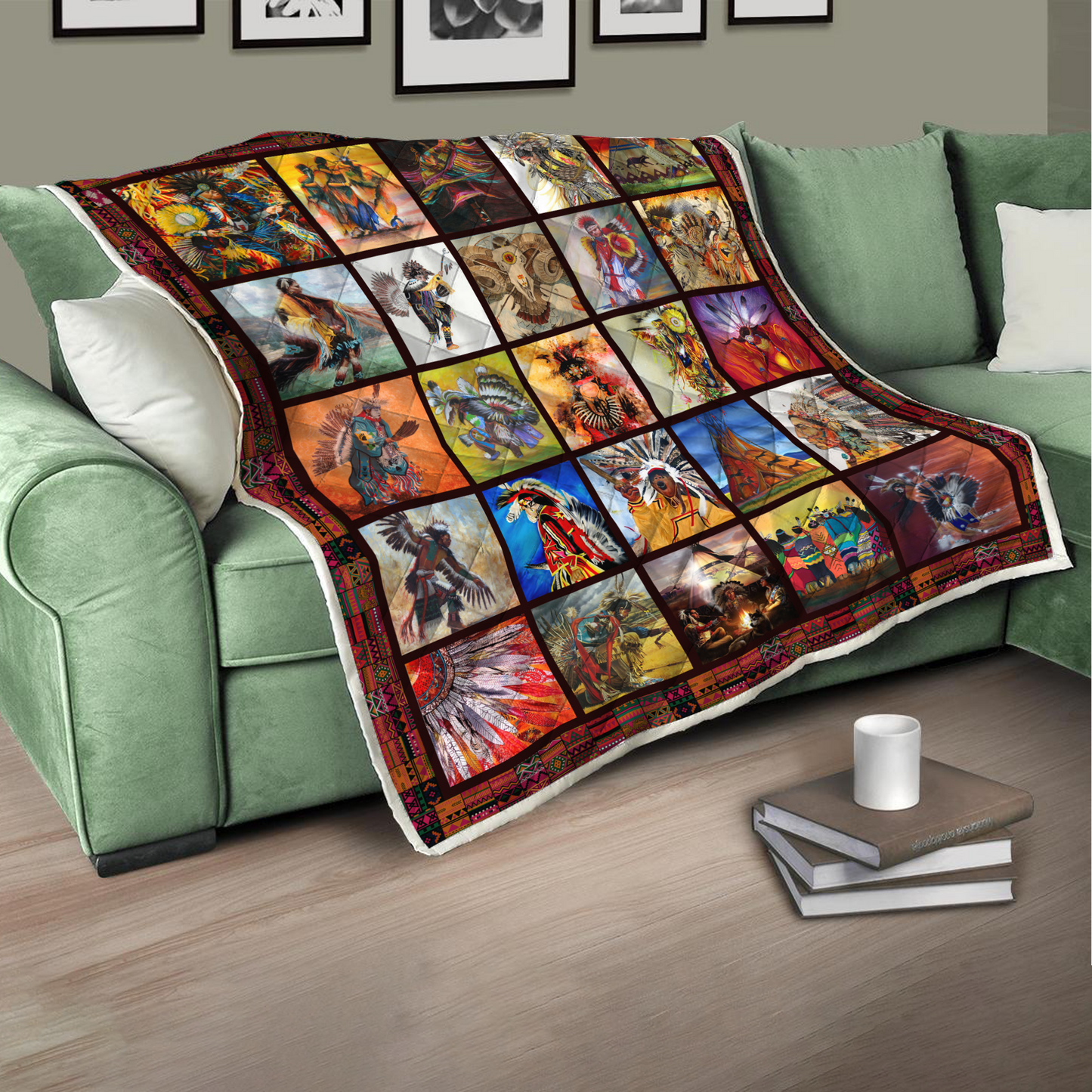Native American Pow Wow 3D All Over Printed Quilt