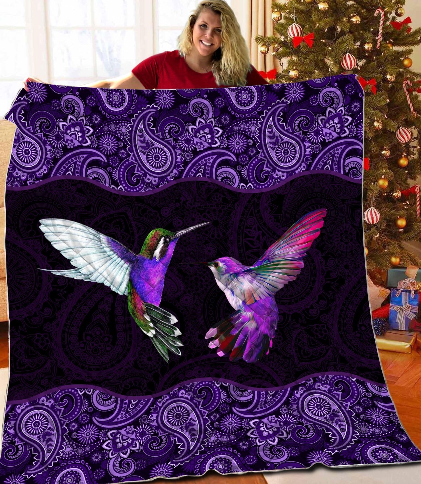 Hummingbird  3D All Over Printed  Blanket