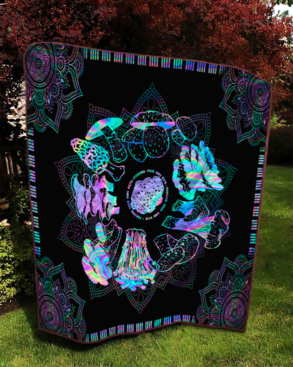 Mushroom 3D All Over Printed Quilt