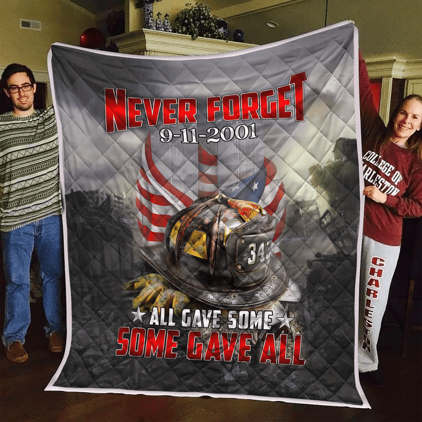 Firefighter Quilt Blanket
