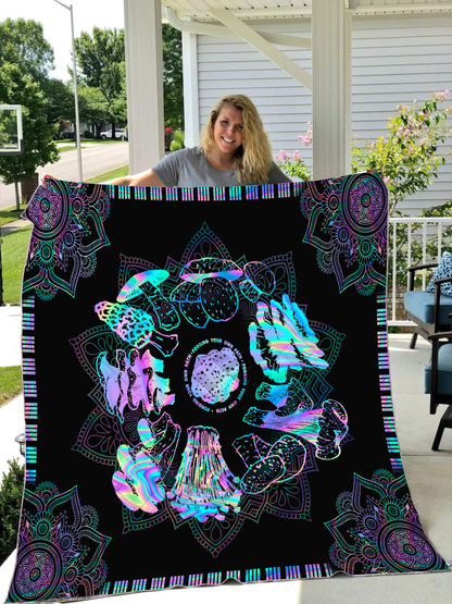 Mushroom 3D All Over Printed Quilt