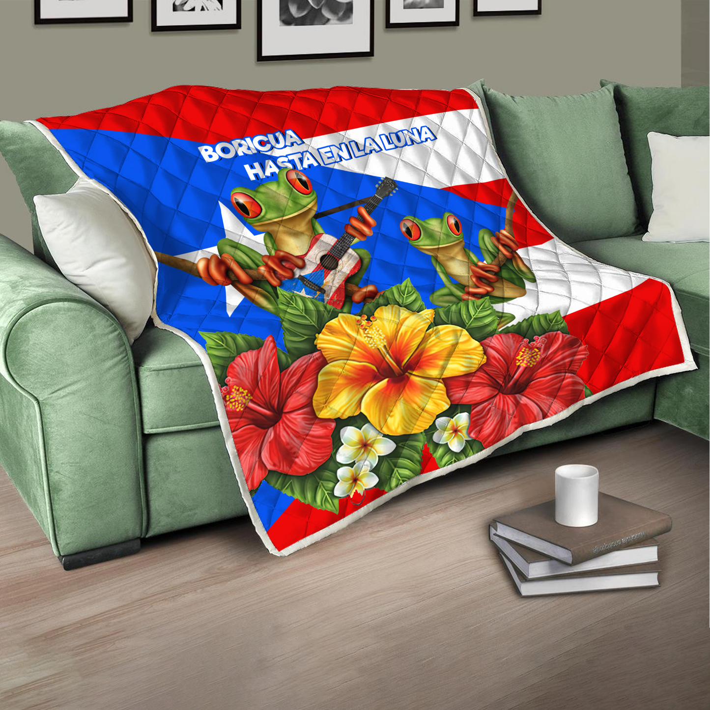 Coqui Puerto Rico Quilt Blanket MH24032101
