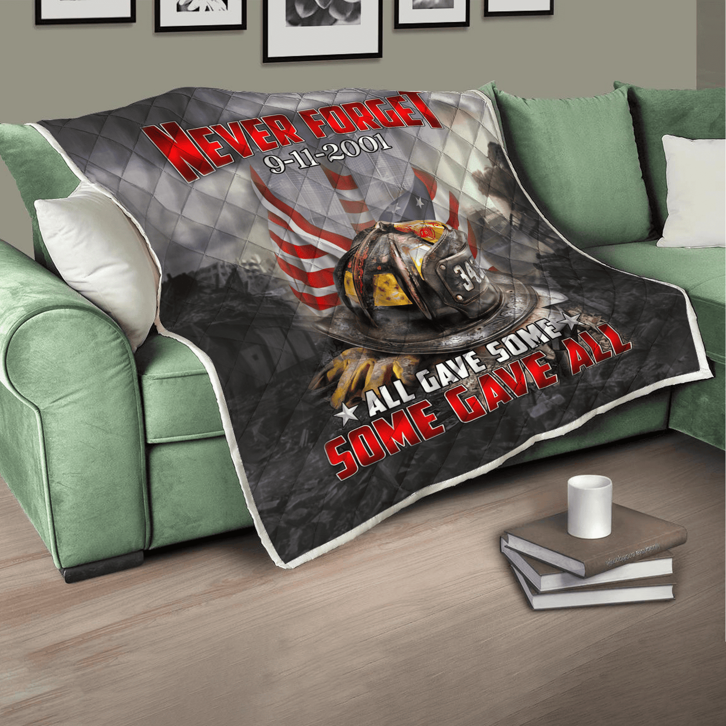 Firefighter Quilt Blanket