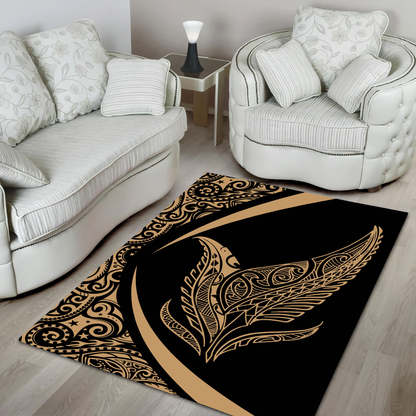 New Zealand Silver Fern Maori Rug - Circle Style ML