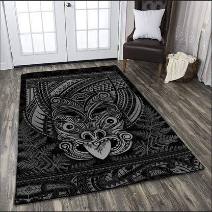 Maori Haka Dance Black Rug TN TNA15072101.S2