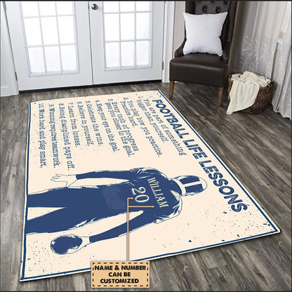 Customize Name American Football Rug