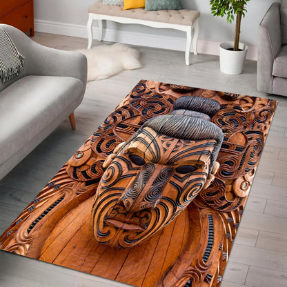 Carved Maori Wood Rug No 2 TNA17072102