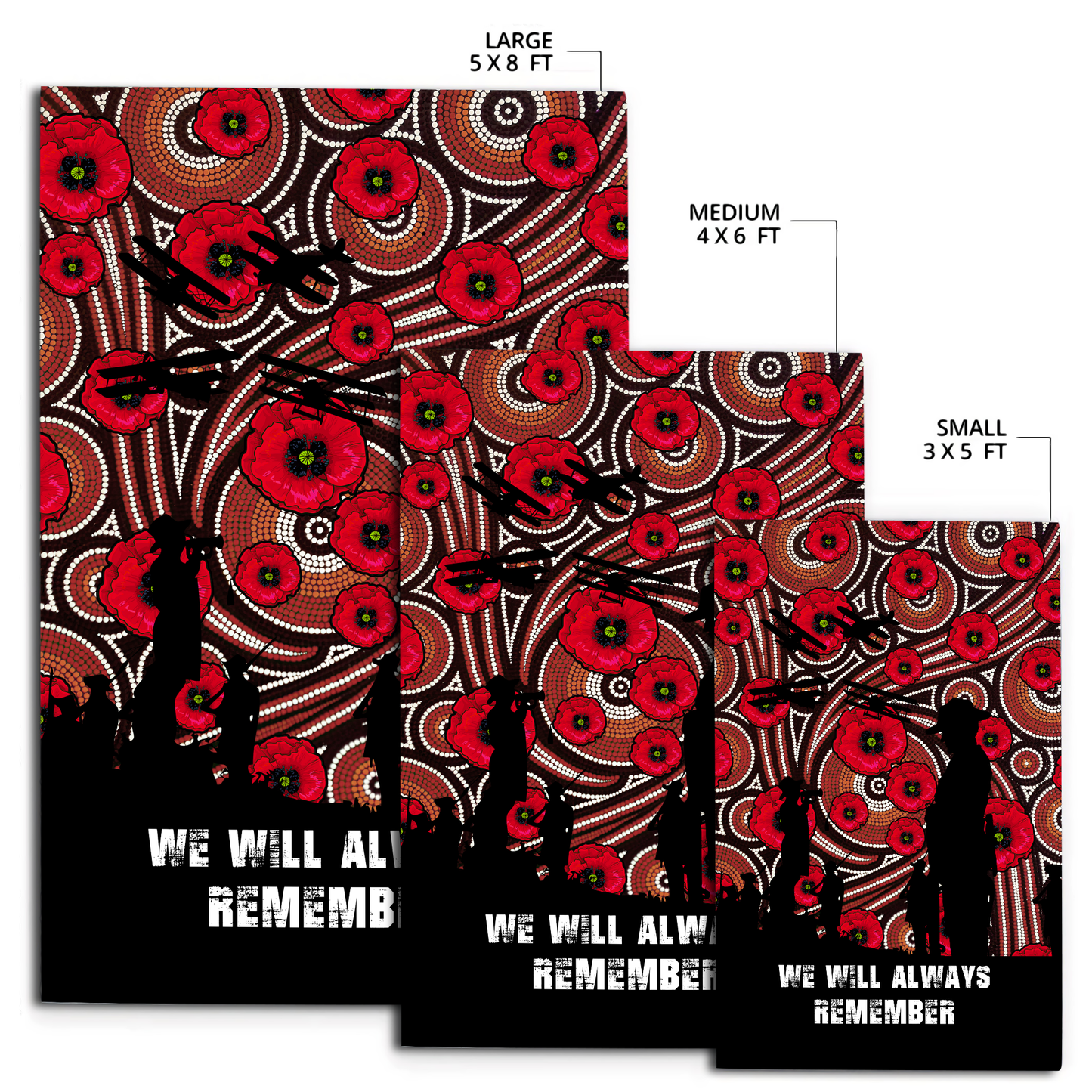 Anzac Day Lest We Forget 3D All Over Rug
