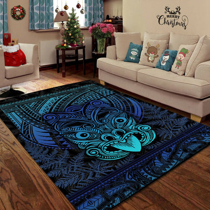 Maori Haka Dance Blue Rug TN TNA15072101