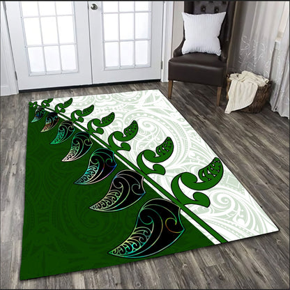 New Zealand Aotearoa Koru Fern Kiwi Rug ML