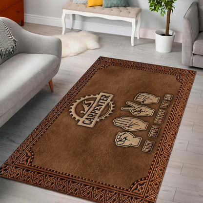 Funny Carpenter 3D Rug