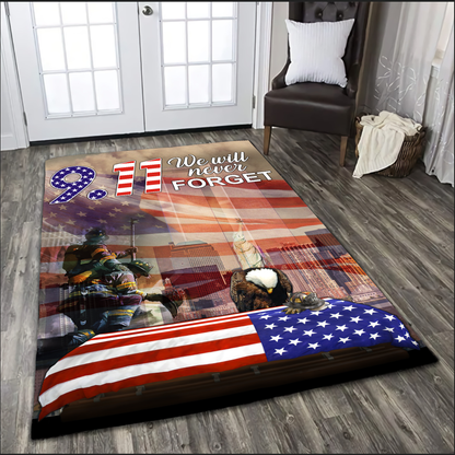 Respectful Firefighter Premium Rug