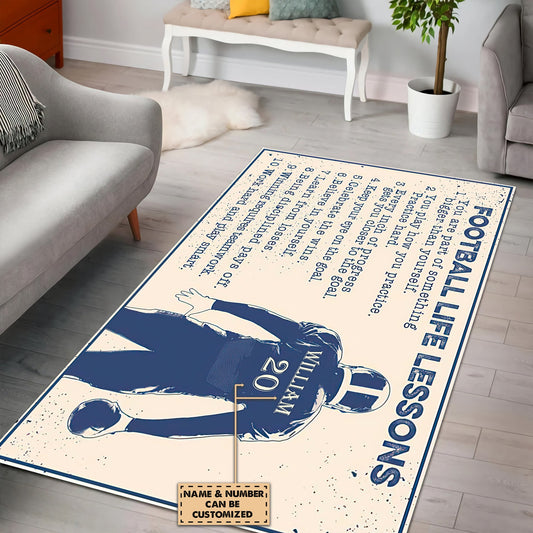 Customize Name American Football Rug