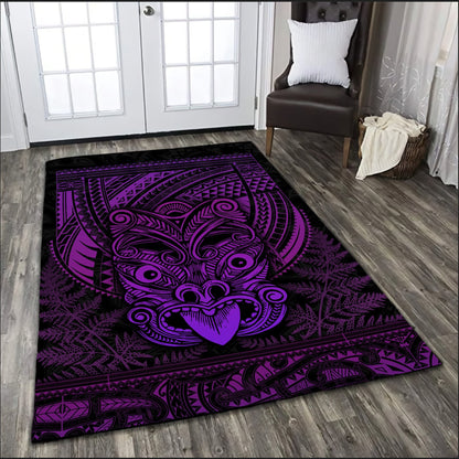 Maori Haka Dance Purple Rug TN TNA15072101.S1