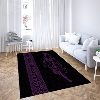 Maori Silver Fern Purple Rug AM15072104.S1